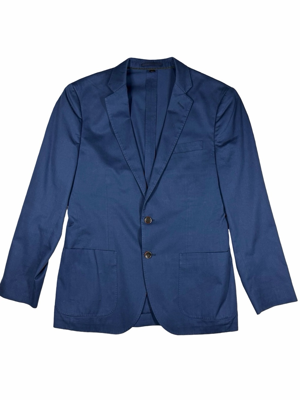 J Crew Ludlow Blazer Mens 38S Blue Larusmiani 100% Cotton Two Button Sports Coat